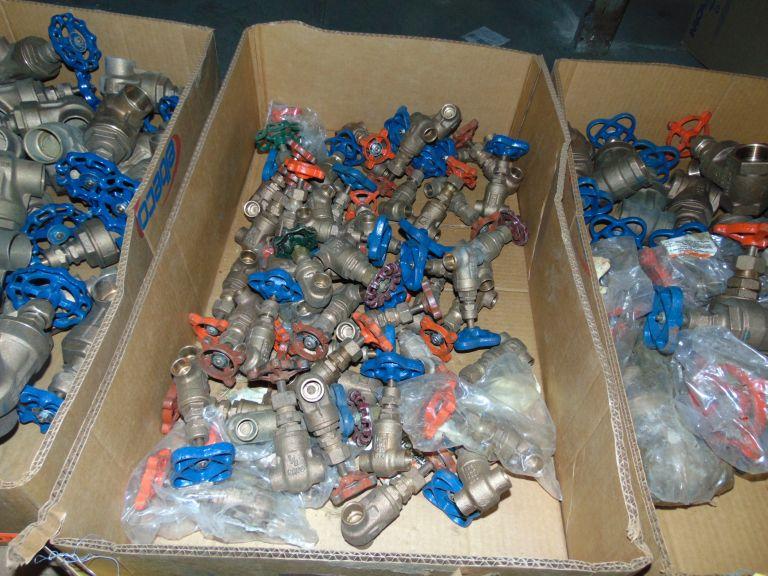 Brass Gate Valves, Asst. 1/2" (59 Each)