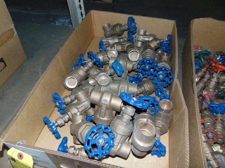 Brass Gate Valves, Asst. 3/4"- 1 1/4" (27 Each)