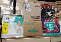 Diapers, Tampons & Pads (5 Boxes) (Lot)