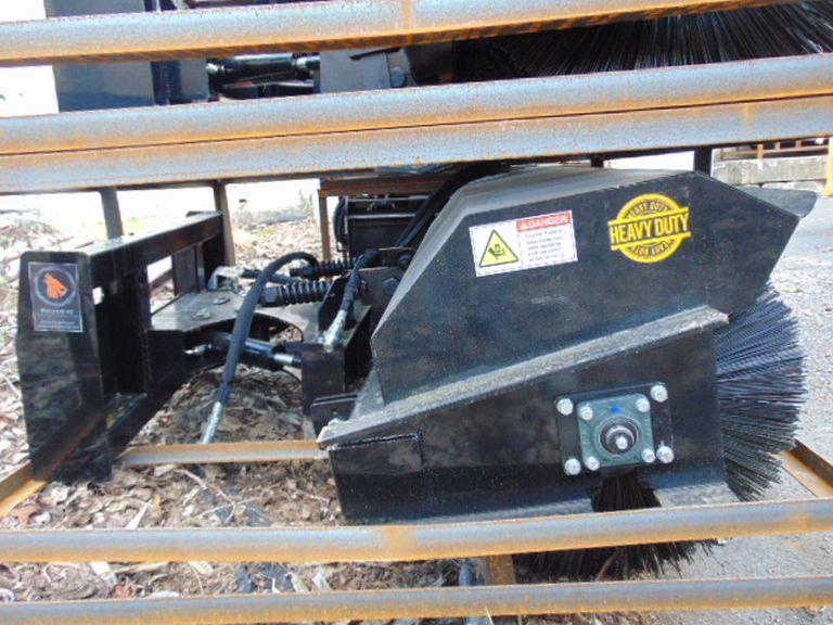2023 Unused Wolverine Angle Broom Skid Steer Attachment, 72" (ZW-PAB-11-72W) W/ In Cab Controller