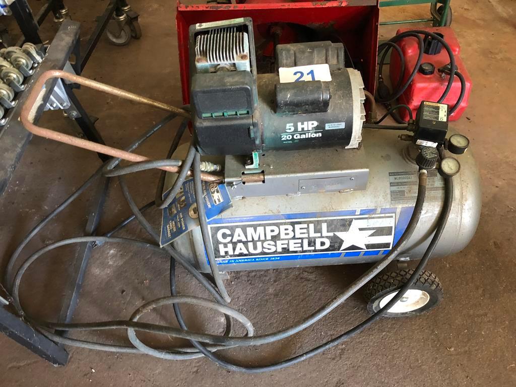 CAMPBELL HAUSFELD 5HP, 20GAL AIR COMPRESSOR