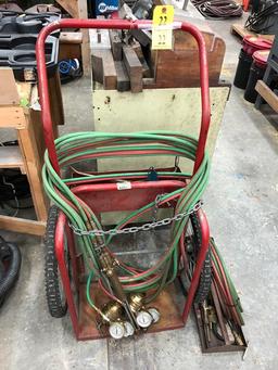 ACETYLENE CART, HOSE, TORCH, GAUGES & ACCESSORIES