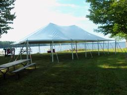 30' X 45' WHITE VINYL TENT