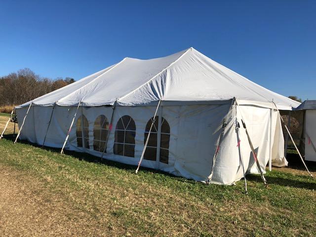 30' X 45' WHITE VINYL TENT