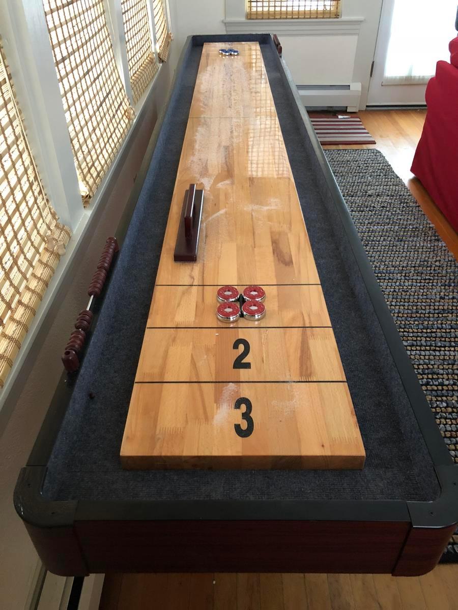 SHUFFLE BOARD TABLE, 12'x2'