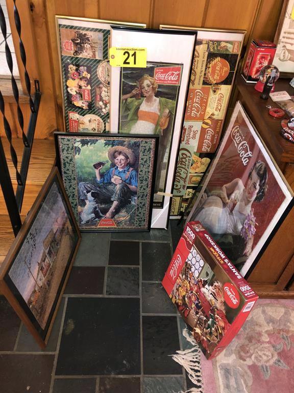 LOT OF (6) COCA-COLA FRAMED PUZZLES