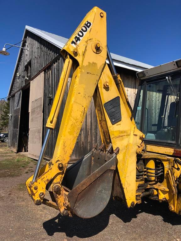 1988 JCB 1400B 4WD TRACTOR/LOADER/BACKHOE, ENCLOSED CAB, 4,693 HOURS, S/N: 14BT4048/336001/7