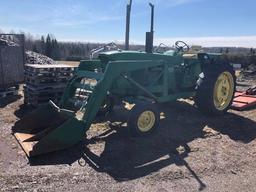 1972 JOHN DEERE 4020 DIESEL 2WD TRACTOR W/ LOADER & BUCKET, S/N: T213R269167R