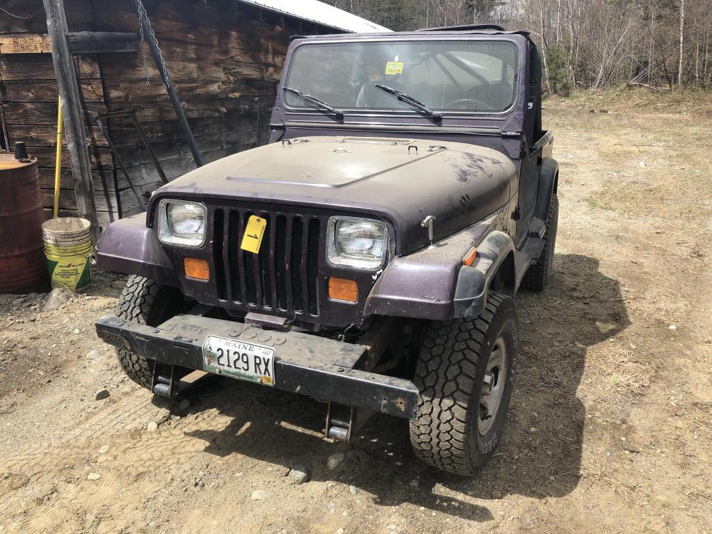 1990 JEEP WRANGLER, 144,234 MILES, S/N: 2J4FY39S6MJ1197208