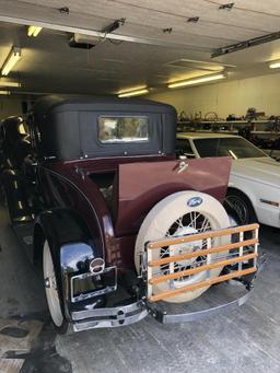 1929 FORD MODEL A DELUXE SPORT COUPE, 83,678 MILES S/N: A3797350