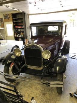 1929 FORD MODEL A DELUXE SPORT COUPE, 83,678 MILES S/N: A3797350