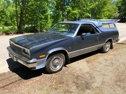 1984 CHEVROLET EL CAMINO CONQUISTA, 3.8L V6, TILT, NO A/C, PW, 56,182 MILES, S/N: 1GCCW8091ER187311