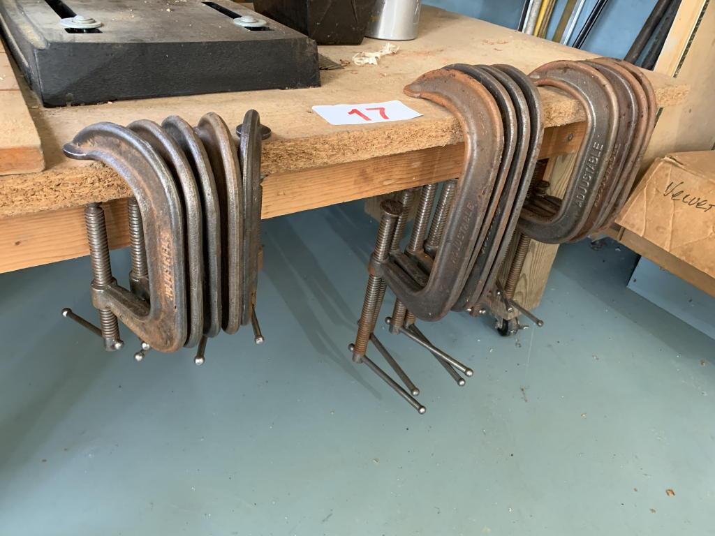 LOT OF (13) C-CLAMPS