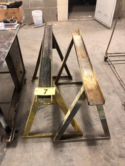 LOT: (2) STEEL SAW HORSES