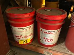 (2) 5-GALLON PAILS OF CITGO CITGEAR SYNTHETIC EP150=90 GEAR LUBRICANT