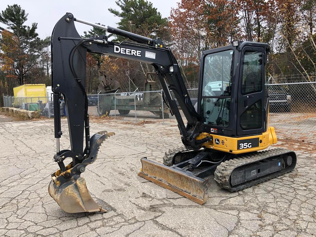 2014 JOHN DEERE 35G HYDRAULIC EXCAVATOR, ENCLOSED CAB