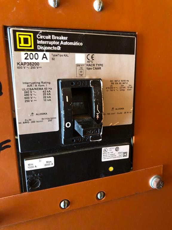 2001 GENERAC 155KW DIESEL GENSET, FUEL TANK, SWITCHGEAR & ELECTRICAL *Will require rigging