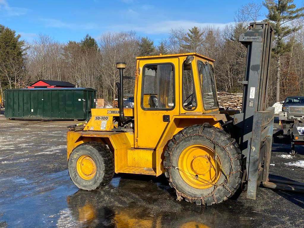 (WATCH VIDEO) 1997 SELLICK SD-100 FORKLIFT, 10,000LB. (Reserved until 12noon on February 20))