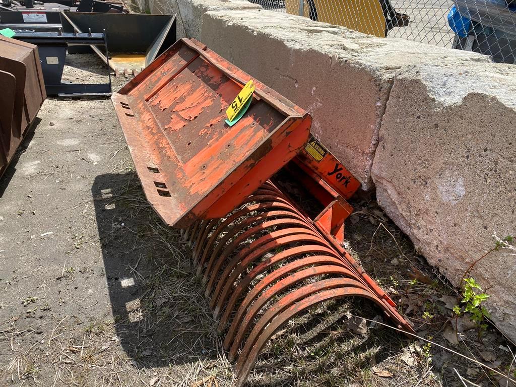 YORK BCF LANDSCAPE RAKE,  SKID STEER, S/N: 421