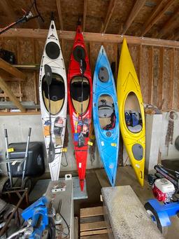 KESTREL 140 CURRENT DESIGNS OCEAN KAYAK, W/ WERNER KALLISTE PADDLE, PUMP, COVER