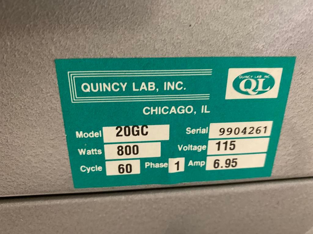 QUINCY LABS QL MDL. 20 GC LAB OVEN, 1PH