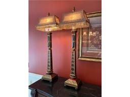 (2) DECORATIVE LAMPS, 41"H