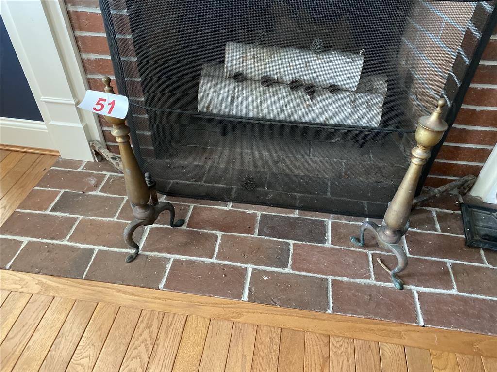 BRASS ANDIRONS