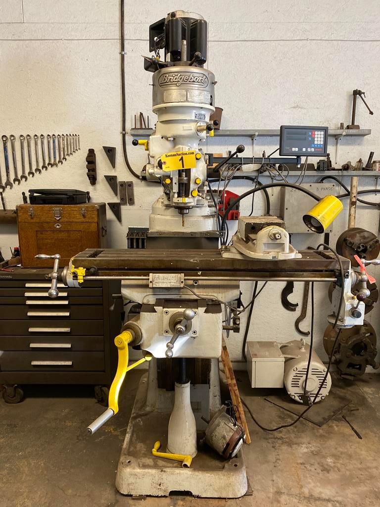 (ELECTRICAL HAS BEEN DISCONNECTED) BRIDGEPORT VERTICAL MILLING MACHINE, S/N: J37956