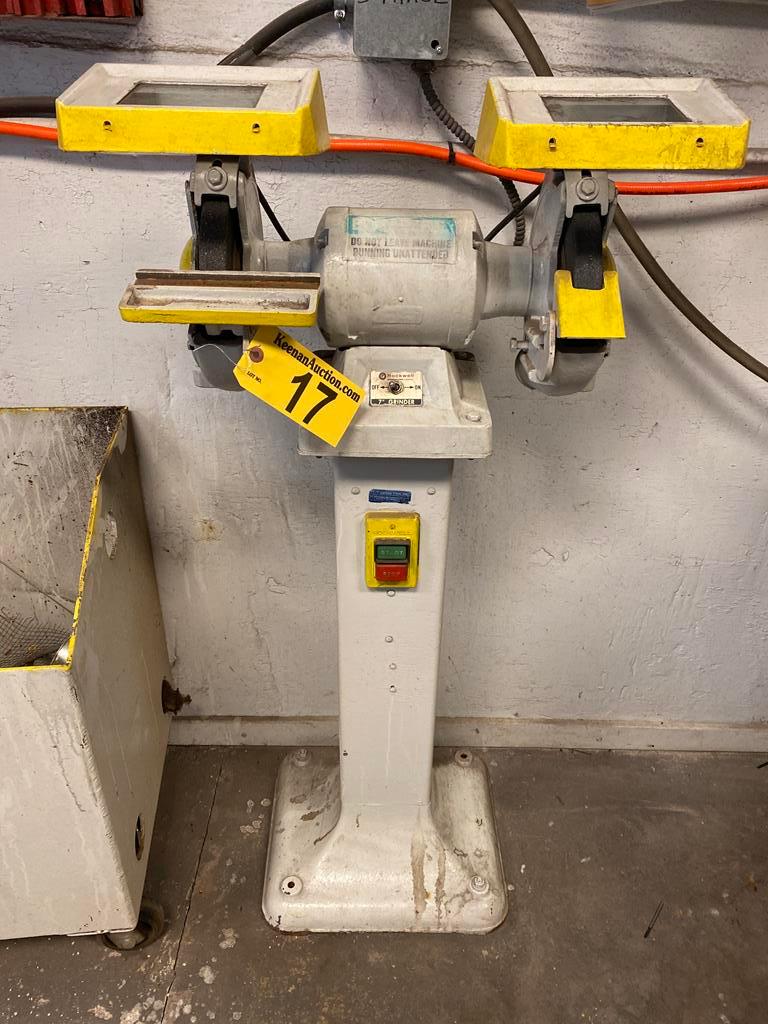(ELECTRICAL HAS BEEN DISCONNECTED) ROCKWELL 7" PEDESTAL GRINDER, MODEL 23-200,  S/N: 1612031