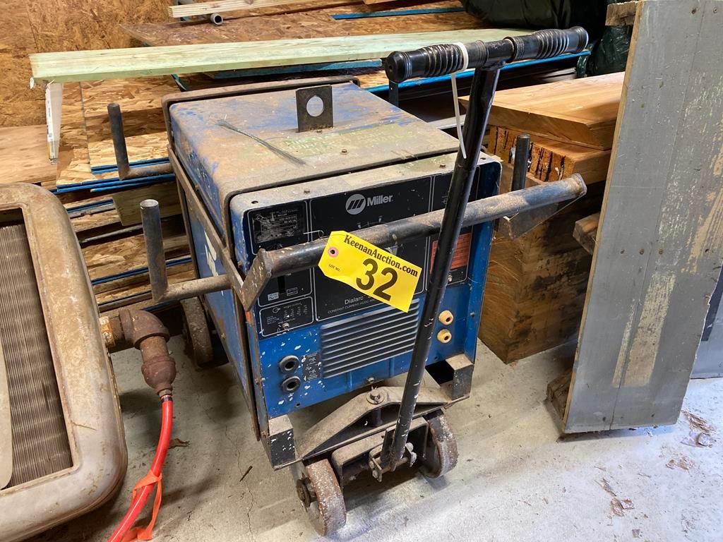 MILLER DIALARC 250 CONSTANT CURRENT AC/DC ARC WELDER, W/ CART, S/N: JK722600