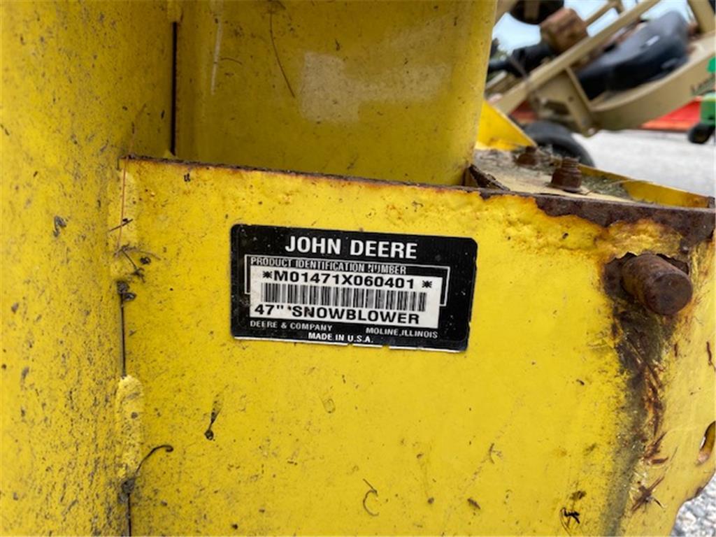 JOHN DEERE SNOWBLOWER ATTACHMENT