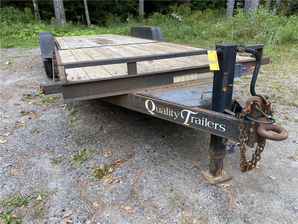 2012 QUALITY TRAILERS PRO SERIES TILT DECK 235/8016, T/A, TILT DECK 15'X8"X7' OVERALL W 8' 7",