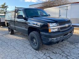 2003 CHEVROLET SILVERADO 2500HD REG CAB PICKUP, 4WD, 208,767 MILES, S/N: 1GCHK24U93E200162