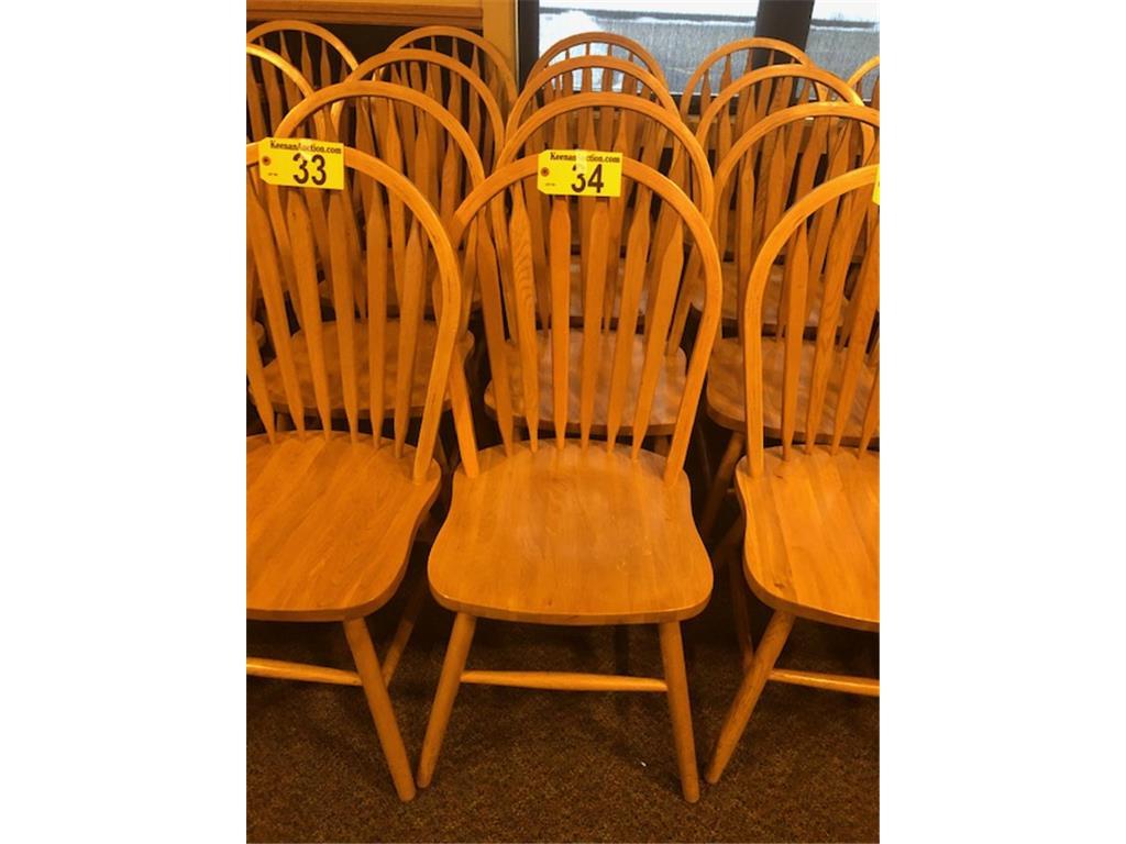 (4) WINDSOR ARROW BACK DINING CHAIRS, WOOD