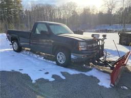 2003 CHEVROLET SILVERADO 1500 4X4 REG CAB, BOSS 7.5' PLOW, MILES: 165,154, S/N: 1GCEK14VX3Z235257