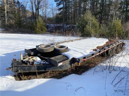 1970'S TOTEM-ALL EQUIPMENT TRAILER, 23’3” x 8,w 3-AXLE, FOLD DOWN RAMPS, S/N: SA19994461ES