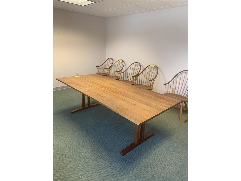 THOS. MOSER TRESTLE TABLE, 41.5"W X 95.75"L X 30"H