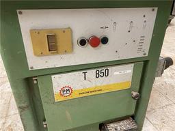 PAOLONI MACHINE MODEL T85O SHAPER TABLE 3PH, W/ NARDINA MODEL 48H POWER FEED, 3PH, MFG# 91015888