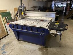 GERBER SABRE 408 3-AXIS CNC ROUTER, 54"W X 121" T-SLOT VACUUM TABLE, VACUUM PUMP, S/N: G1101101