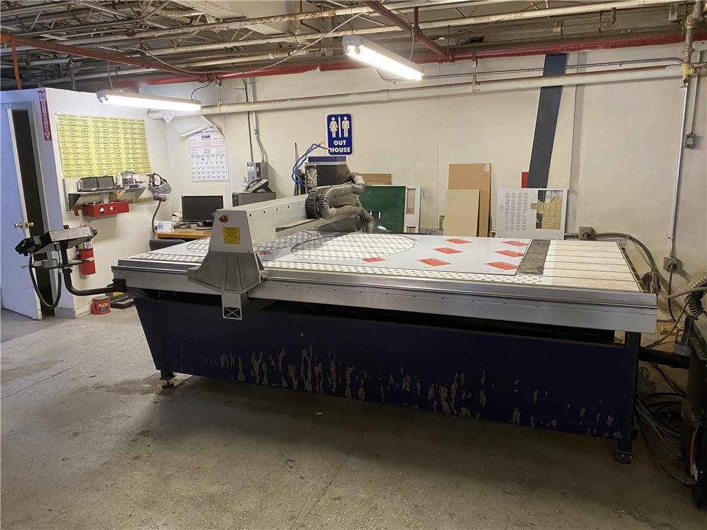 GERBER SABRE 408 3-AXIS CNC ROUTER, 54"W X 121" T-SLOT VACUUM TABLE, VACUUM PUMP, S/N: G1101101