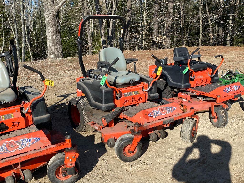 BAD BOY 26HP PRO SERIES MOWER, KAWASAKI MOTOR, 2,331 HOURS, PRO SERIES ADS 52" MOWER DECK