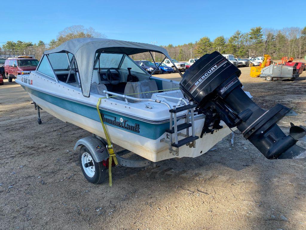 1987 THUNDER CRAFT 13' BOW RIDER, S/N: TCT25981E787, 50HP MERCURY