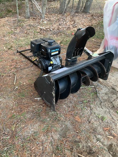 HOMEMADE ATV/RIDING TRACTOR SINGLE STAGE SNOWBLOWER, NEW 420CC 15HP HONDA CLONE MOTOR