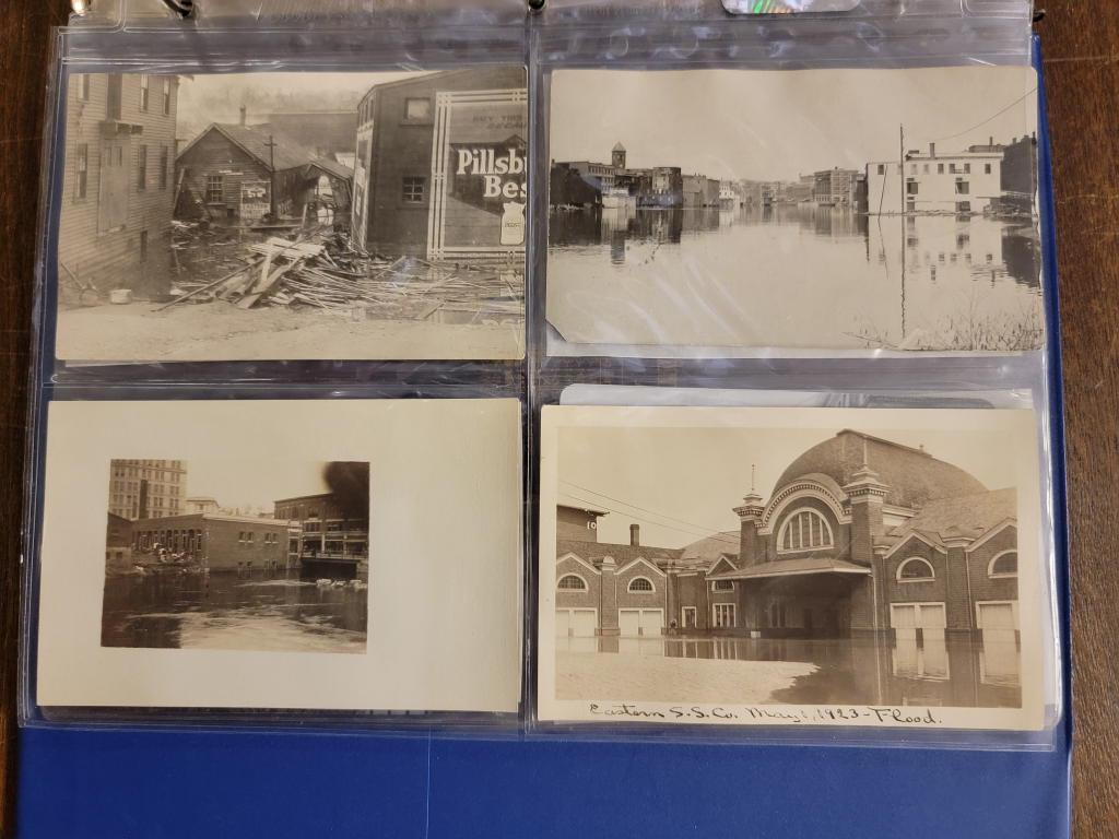 BANGOR FIRE/STATIONS/FLOOD POSTCARDS