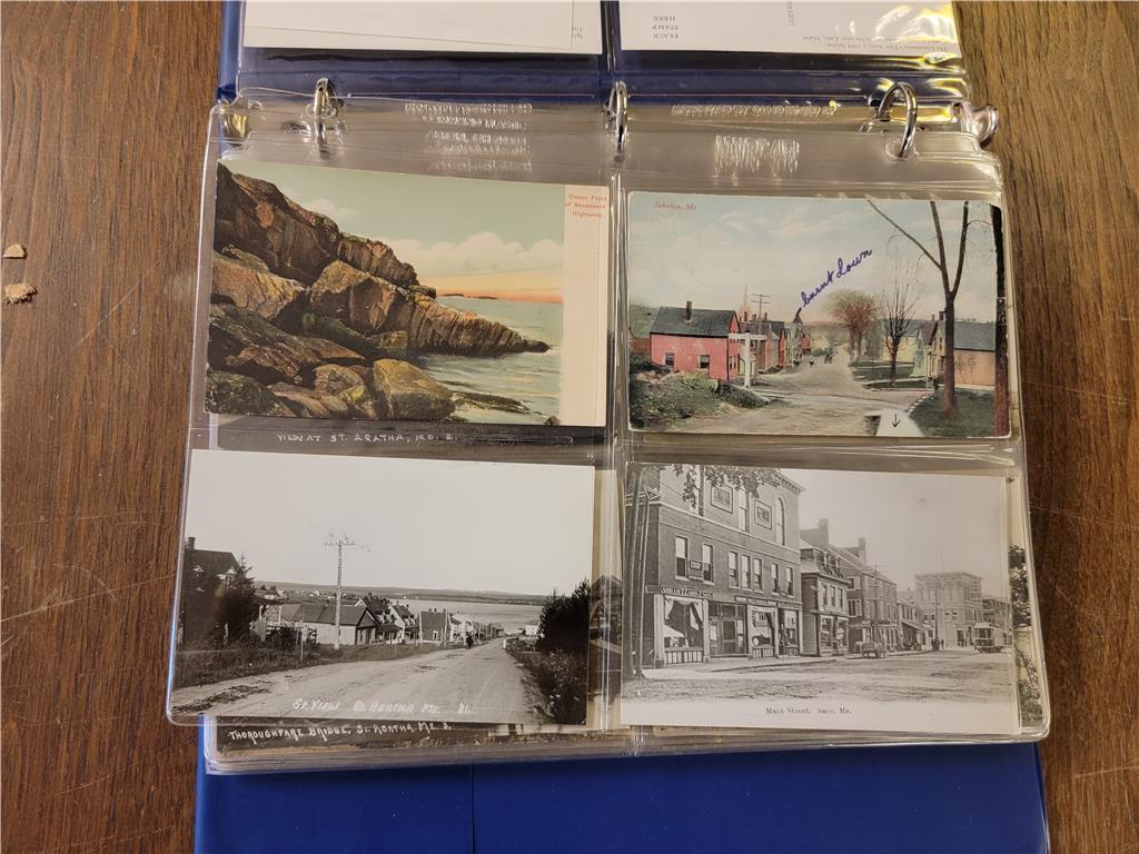 MAINE TOWN POSTCARDS: S