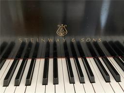 STEINWAY & SONS, N.Y.,  SEMI-CONCERT GRAND PIANO, EBONY, MODEL B, BUILT IN 1984 S/N: 492689