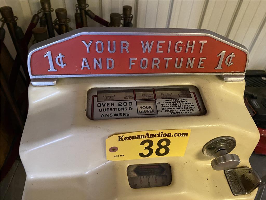 WATLING SCALE COMPANY, YOUR WEIGHT & FORTUNE 1-CENT
