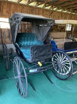 DOCTOR'S PHAETON BUGGY W/HOOD, RUBBER WHEELS