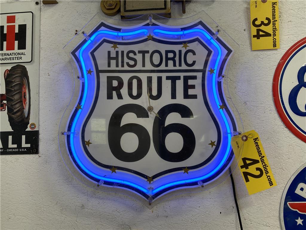 NEON HISTORIC ROUTE 66 CLOCK