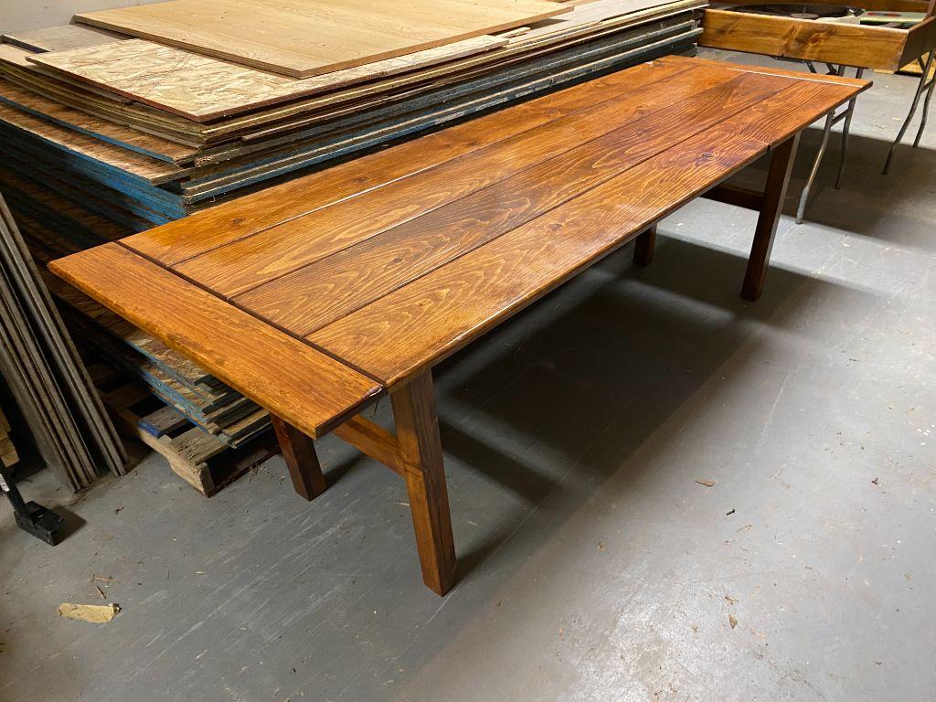 (4) 8' X 30" PINE FOLDING TABLES